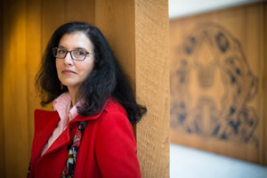 Melanie Alvarez at the UBC First Nations Longhouse.