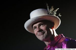 The Tragically Hip's Gord Downie, performs during the first stop of the Man Machine Poem Tour at the Save-On-Foods Memorial Centre in Victoria, B.C., Friday, July 22, 2016. THE CANADIAN PRESS/Chad Hipolito