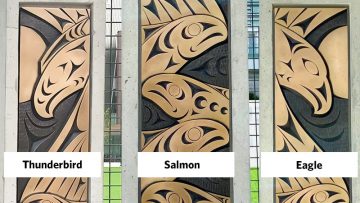 Musqueam art installation on campus